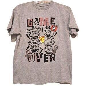 FNAF Five Nights At Freddy's Graphic Tee Fazbear Gray Unisex T-Shirt Sz M NWOT